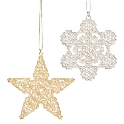 The Met Store 2024 Star and Snowflake Ornament Set