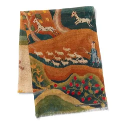 The Met Store American Folk Art Landscape Oblong Scarf