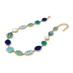 The Met Store Ancient Mixed Motifs Glass Statement Necklace