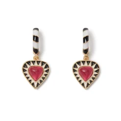 The Met Store Atef Crown Huggie Charm Earrings