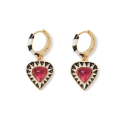 The Met Store Atef Crown Huggie Charm Earrings