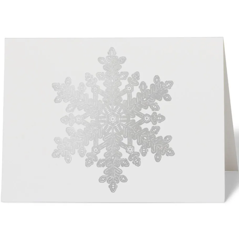 The Met Store Bentley: Snow Crystal Fine Holiday Cards with Lined Envelopes and Foil Seals
