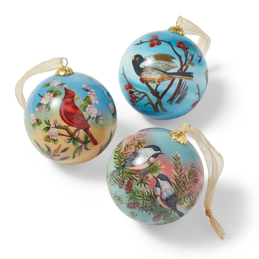 The Met Store Birds of America Hand-Painted Glass Ornament Set