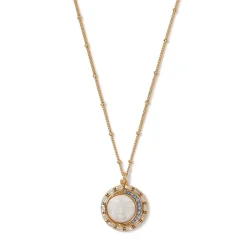 The Met Store Celestial Symbols Carved Mother-of-Pearl Pendant Necklace