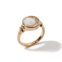 The Met Store Celestial Symbols Carved Mother-of-Pearl Signet Ring