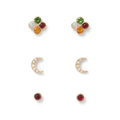 The Met Store Celestial Symbols Stellar Stud Earrings Set