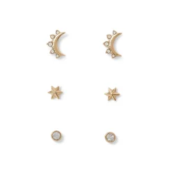 The Met Store Celestial Symbols Stud Earrings Set