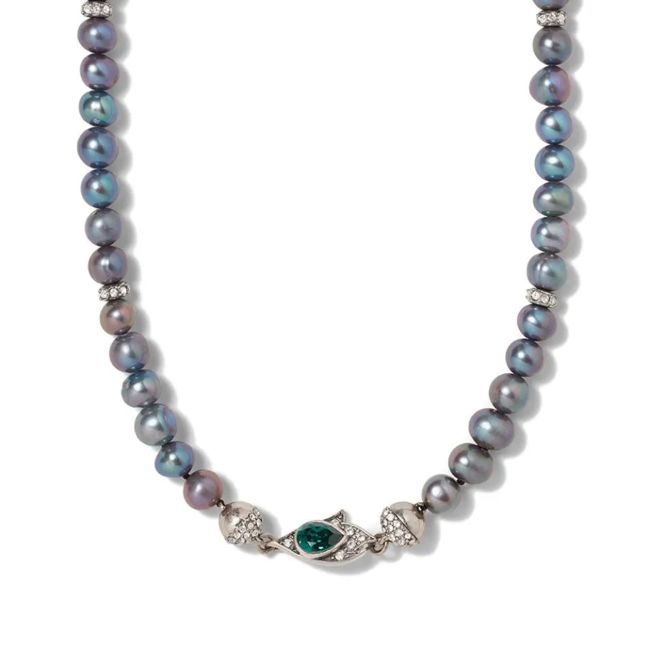 The Met Store Chelsea Peacock Pearl Necklace and Drop Earrings Set
