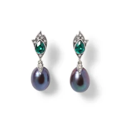 The Met Store Chelsea Peacock Pearl Necklace and Drop Earrings Set