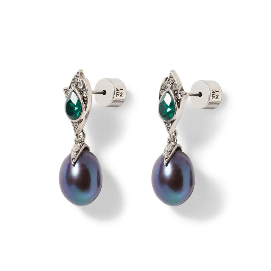 The Met Store Chelsea Peacock Pearl Necklace and Drop Earrings Set