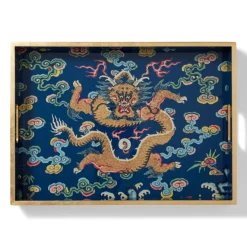 The Met Store Chinese Dragon Rank Badge Lacquer Tray