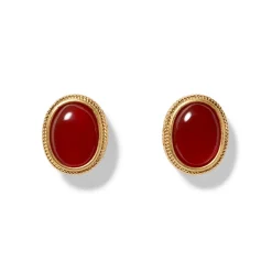 The Met Store Classical Carnelian Stud Earrings
