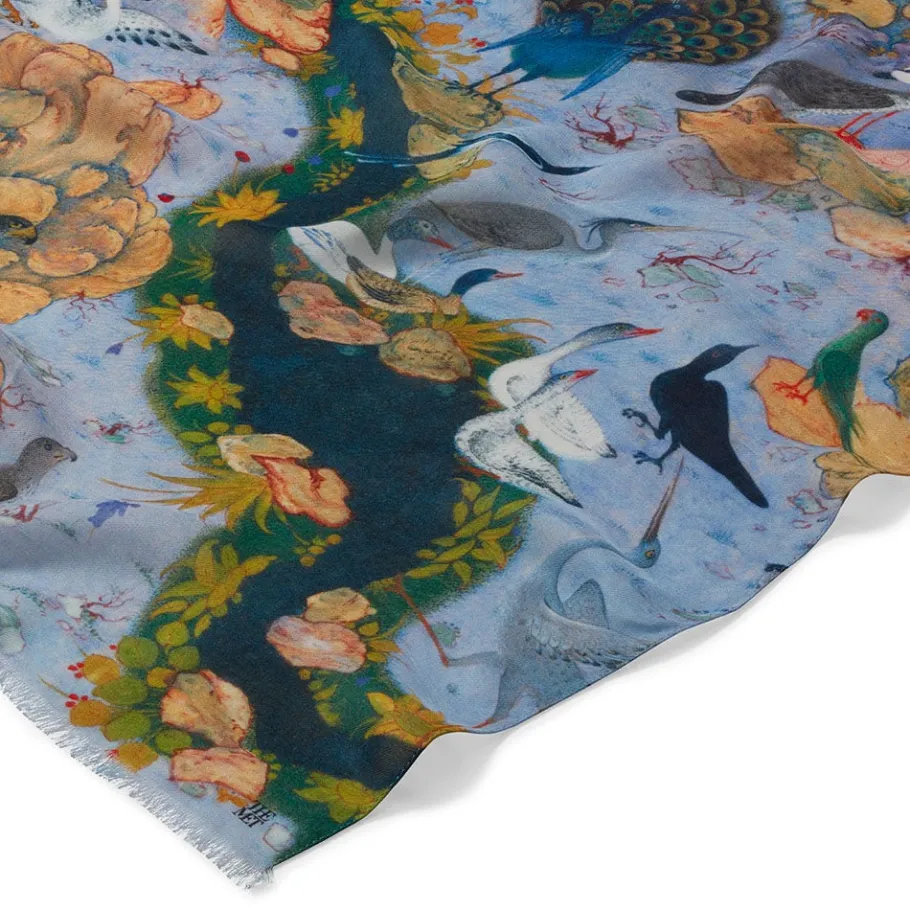The Met Store Concourse of the Birds Oblong Scarf