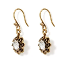 The Met Store Crystal Rosette Drop Earrings