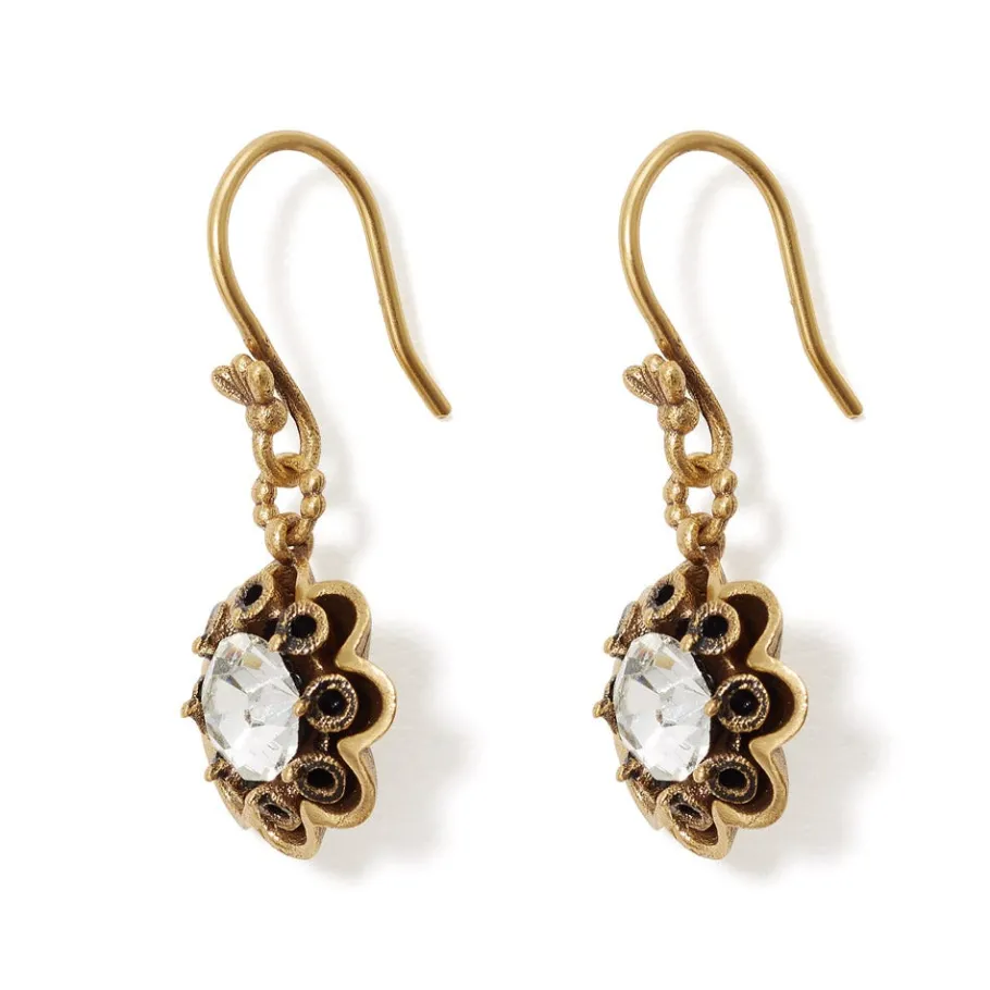 The Met Store Crystal Rosette Drop Earrings