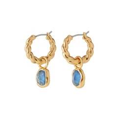 The Met Store Cypriot Twist Hoop Earrings with Removable Charms