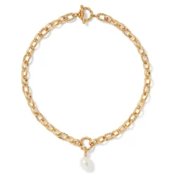 The Met Store Cypriot Twist Pearl Chain Pendant Necklace