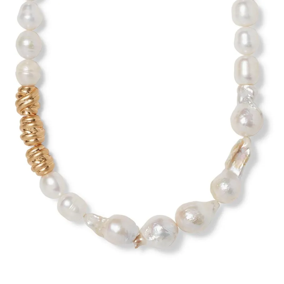 The Met Store Cypriot Twist Pearl Necklace and Triple-Hoop Earrings Set