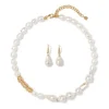 The Met Store Cypriot Twist Pearl Necklace and Drop Earrings Set