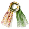 The Met Store Daisy Garden Marbled Paper Oblong Silk Scarf