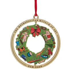 The Met Store December Wreath Spinning Ornament