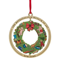 The Met Store December Wreath Spinning Ornament