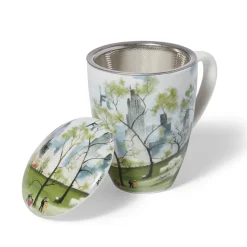 The Met Store Dehn Spring in Central Park Covered Mug with Tea Infuser