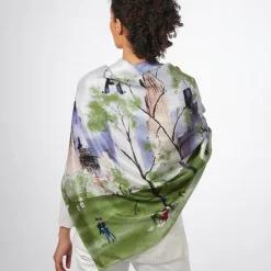 The Met Store Dehn Spring in Central Park Square Silk Scarf