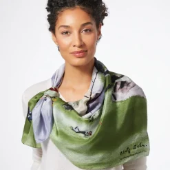 The Met Store Dehn Spring in Central Park Square Silk Scarf