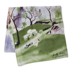 The Met Store Dehn Spring in Central Park Square Silk Scarf