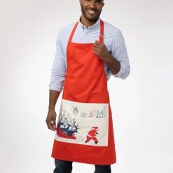 The Met Store Earle Santa and Deer Apron with Pocket