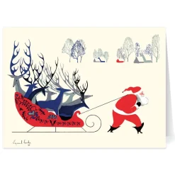 The Met Store Earle: Santa and Deer Holiday Cards