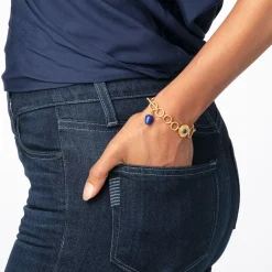 The Met Store Etruscan Lapis T-Bar Bracelet