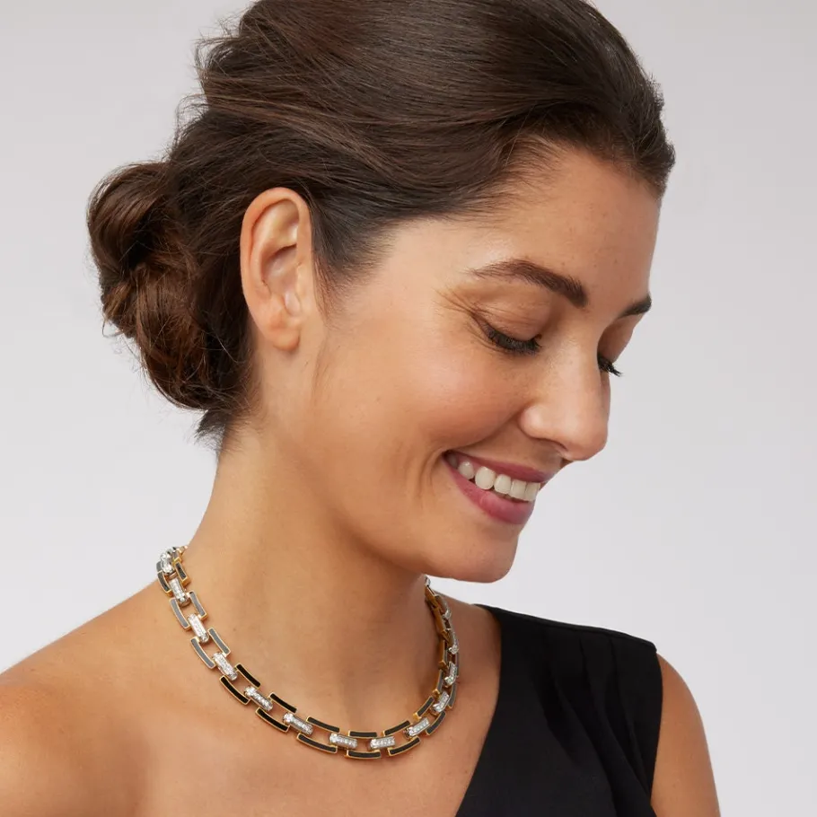The Met Store European Buckle Enamel Collar Necklace