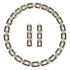 The Met Store European Buckle Enamel Collar Necklace and Drop Earrings Set