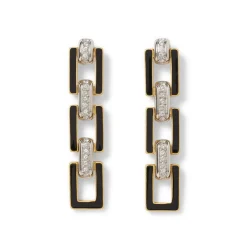 The Met Store European Buckle Enamel Collar Necklace and Drop Earrings Set