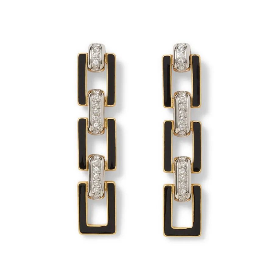 The Met Store European Buckle Enamel Collar Necklace and Drop Earrings Set