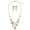 The Met Store European Cameo Charm Necklace and Drop Earrings Set