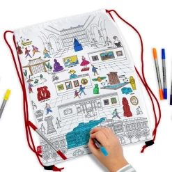 The Met Store Favorite Galleries of The Met Color & Learn Washable Kids' Drawstring Backpack