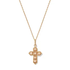 The Met Store Filipino Pearl Cross Pendant Necklace
