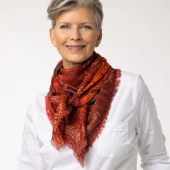The Met Store Four Seasons Paisley Square Wool Scarf