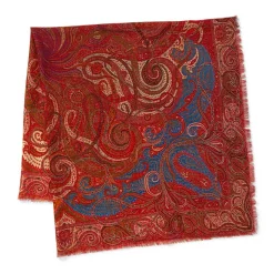 The Met Store Four Seasons Paisley Square Wool Scarf