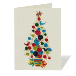 The Met Store Golden Christmas Tree Quilled Holiday Card