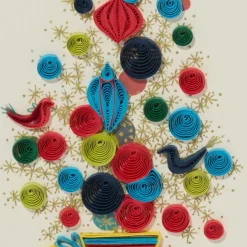 The Met Store Golden Christmas Tree Quilled Holiday Card