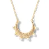 The Met Store Hammered Crescent Pearl Pendant Necklace