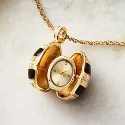 The Met Store Hand-Enameled Egg Pendant Watch
