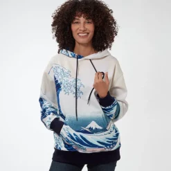 The Met Store Hokusai Great Wave All-Over Print Unisex Hoodie