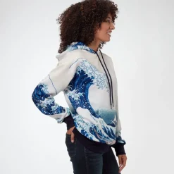 The Met Store Hokusai Great Wave All-Over Print Unisex Hoodie