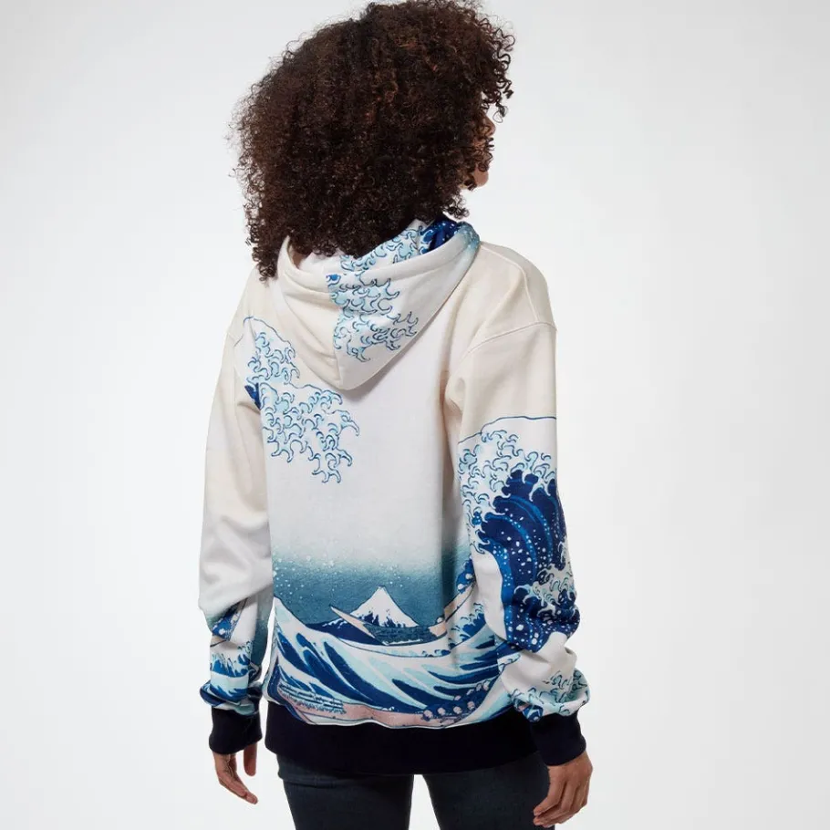 The Met Store Hokusai Great Wave All-Over Print Unisex Hoodie