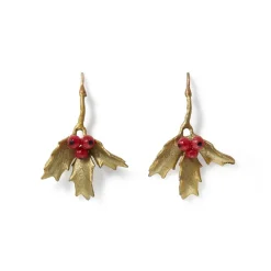 The Met Store Holly Berry Jade Drop Earrings